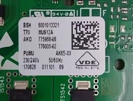Модуль керування пральної машини Bosch / Siemens BSH 8001013321 (AKO 775968-17, MU612A) 2 Модуль керування пральної машини Bosch / Siemens BSH 8001013321 (AKO 775968-17, MU612A) — изображение 2