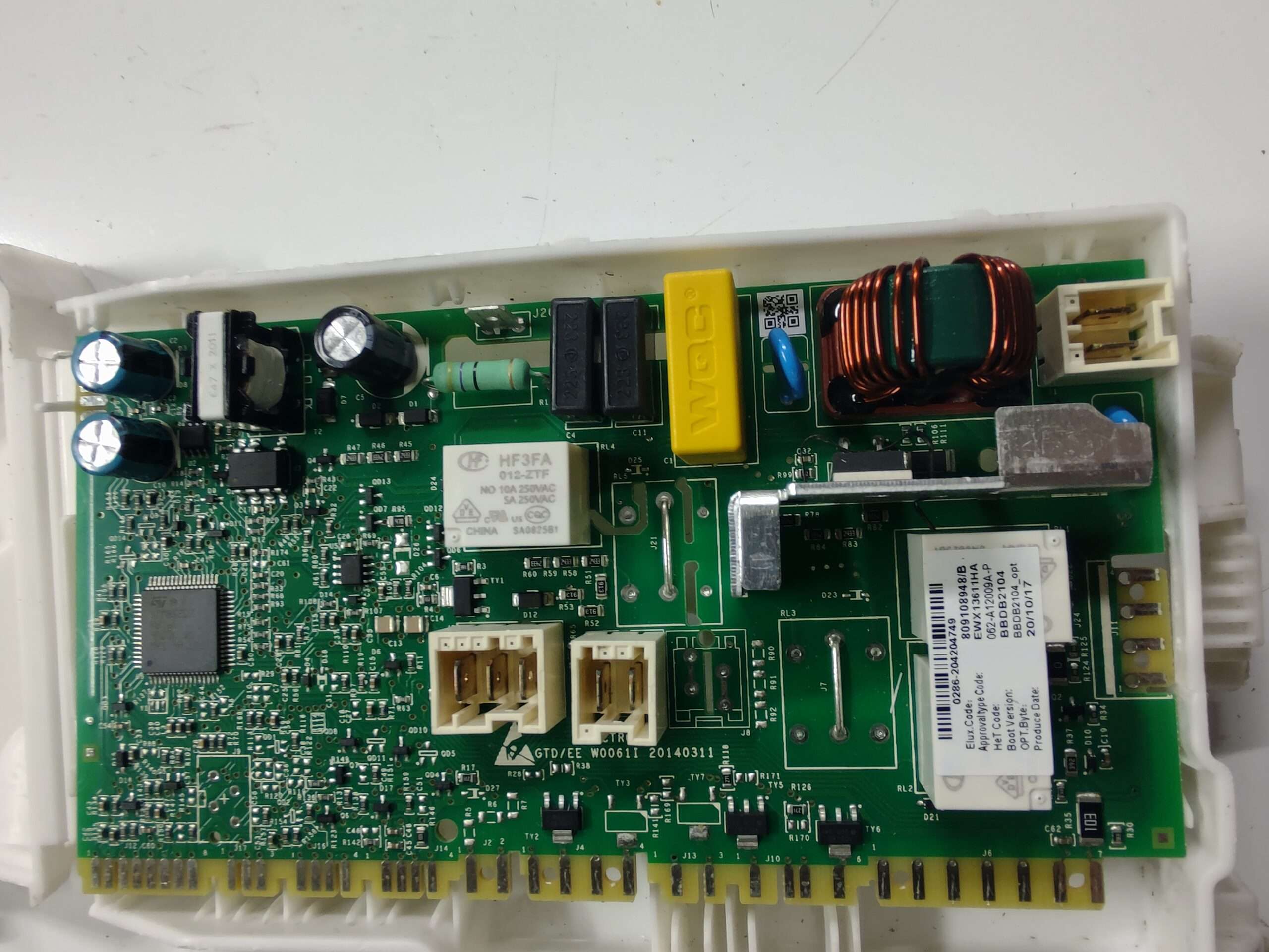 Плата силова EWX13611 (973914338913010) для пральної машини AEG / Electrolux / Zanussi 1 Плата силова EWX13611 (973914338913010) для пральної машини AEG / Electrolux / Zanussi