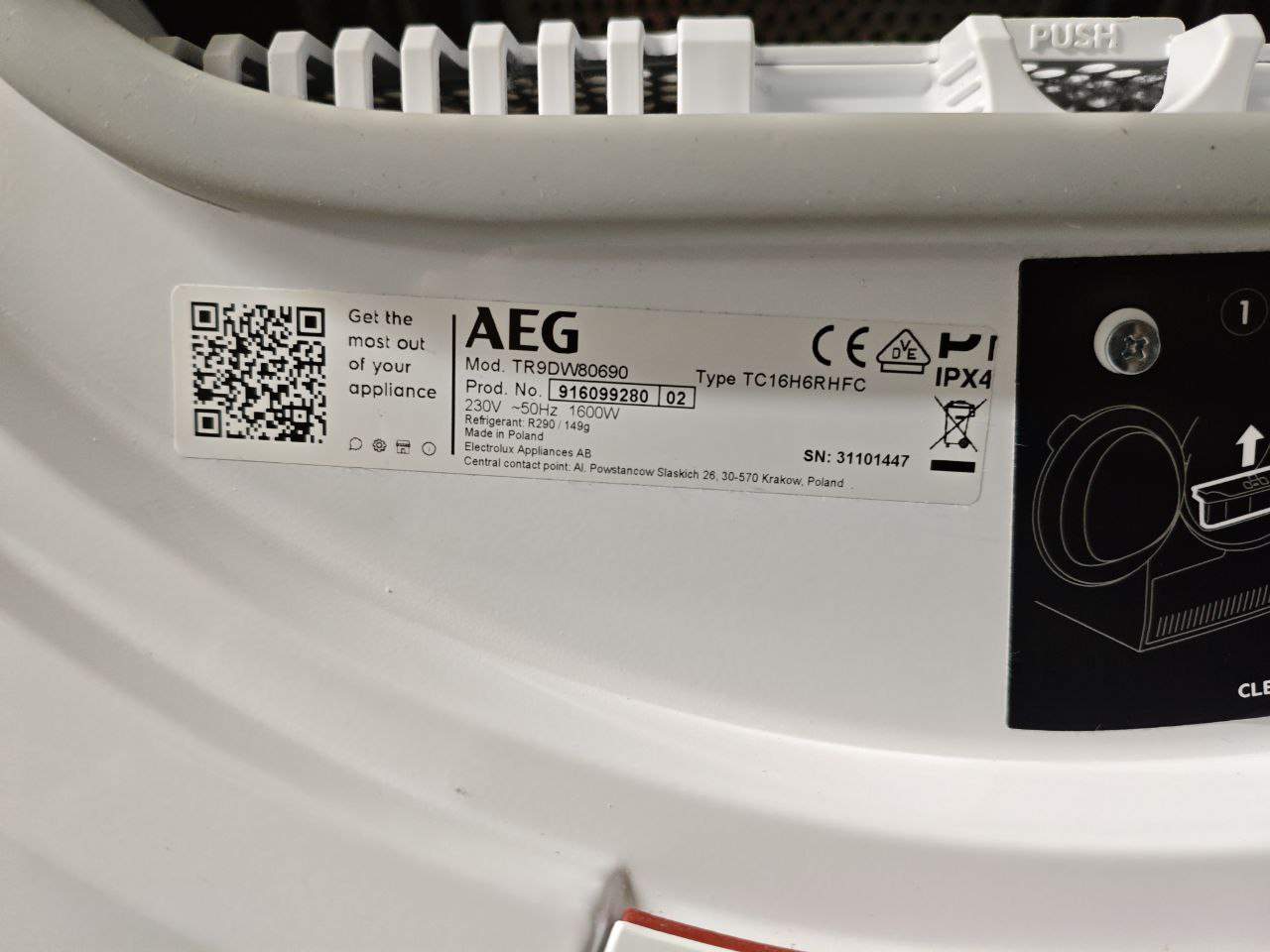Сушильна машина AEG TR9DW80690 3 Сушильна машина AEG TR9DW80690 — изображение 3