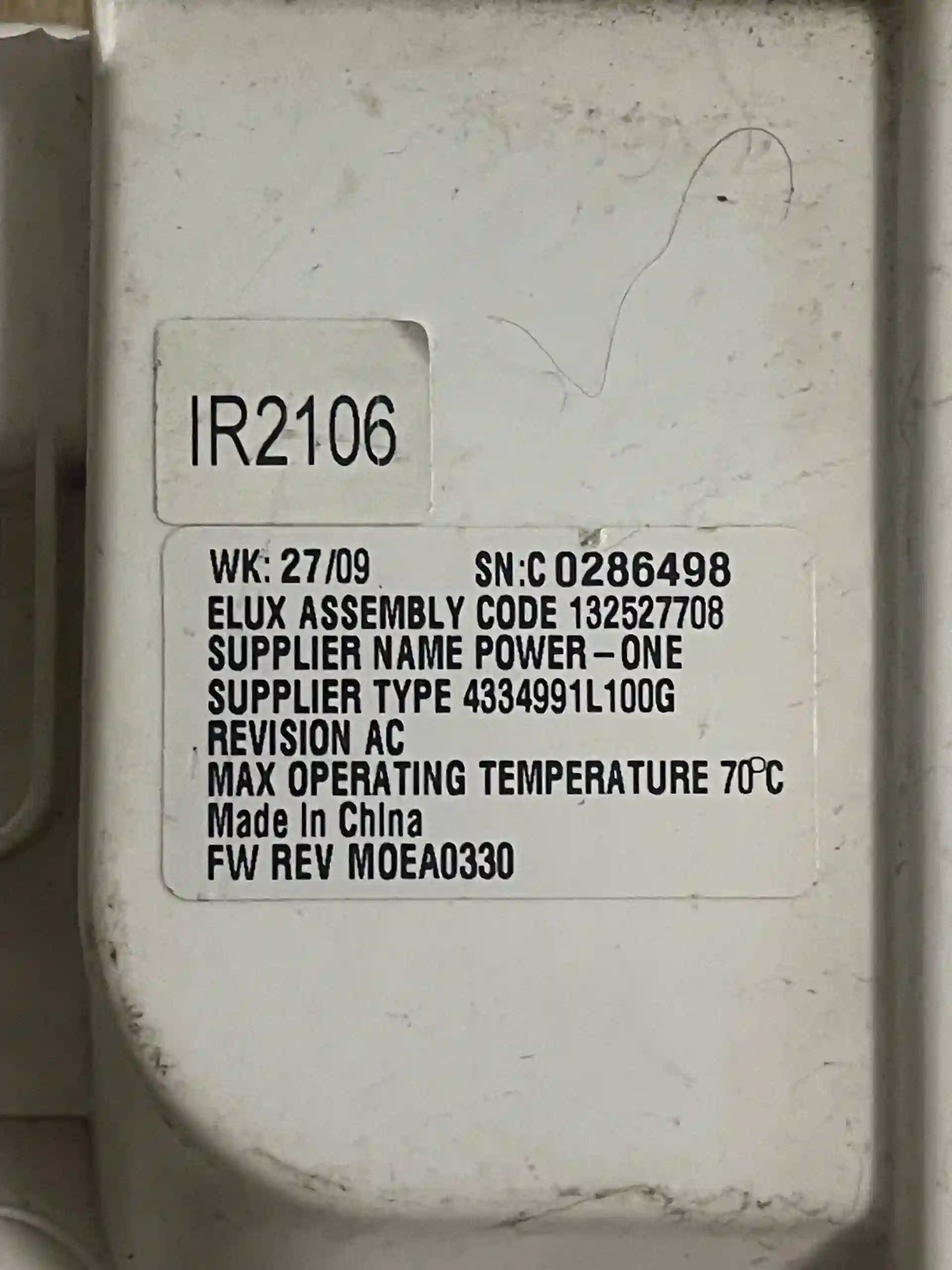Інвертор керування двигуном Zanussi 132527708 AEG EWM 2500. M0EA0330 2 Інвертор керування двигуном Zanussi 132527708 AEG EWM 2500. M0EA0330 — изображение 2